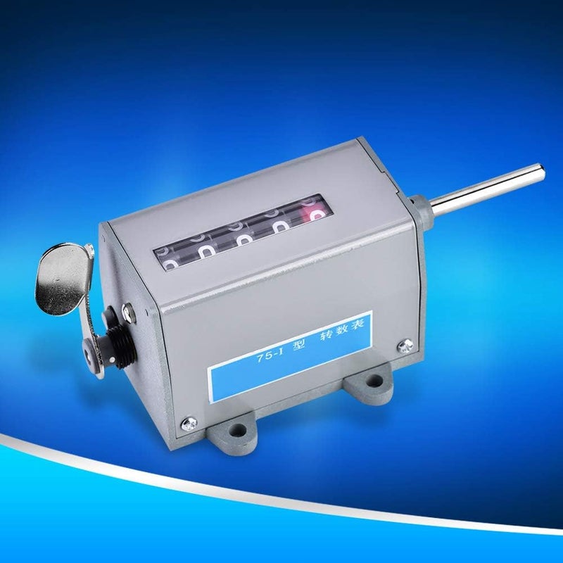 Fdit Rotary Revolution Counter, 75-I 5 Digits Display Mechanical Resettable Rotary Revolution Counter with Count Range 0-99999 - Image 3