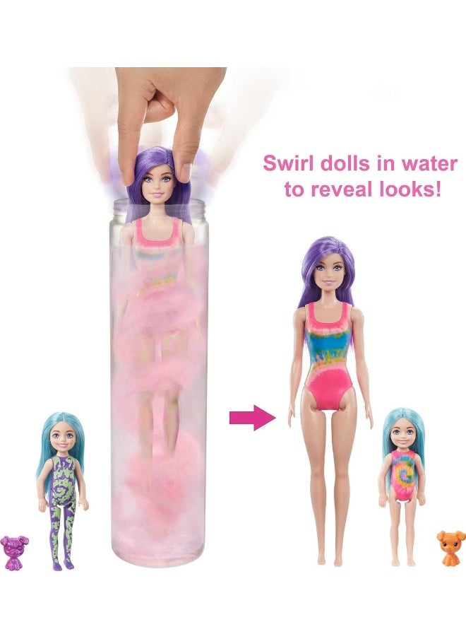 Barbie - Barbie Doll Color Reveal Gift Set, Tie-Dye Fashion Maker with 2 Barbie Dolls - Image 1