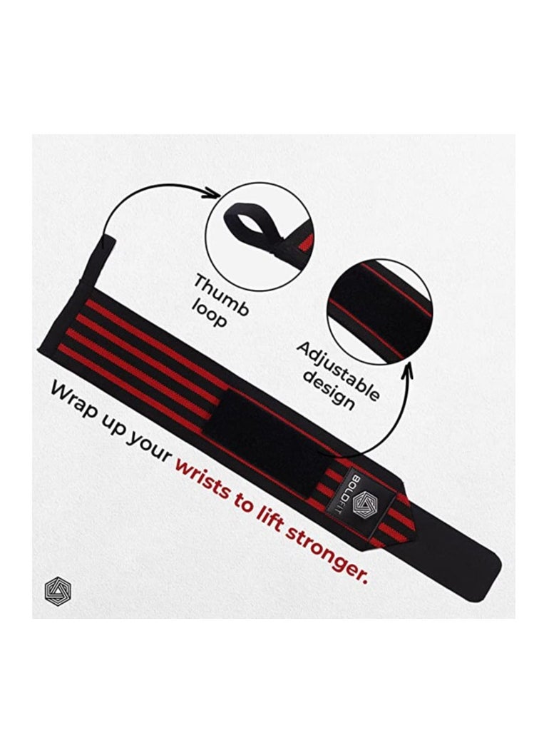 Wrist Supporter For Gym Wrist Band For Men Gym & Women With Thumb Loop Straps