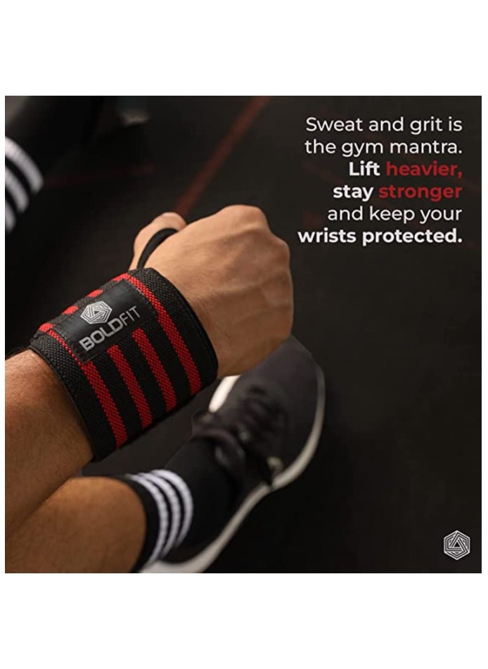 Wrist Supporter For Gym Wrist Band For Men Gym & Women With Thumb Loop Straps