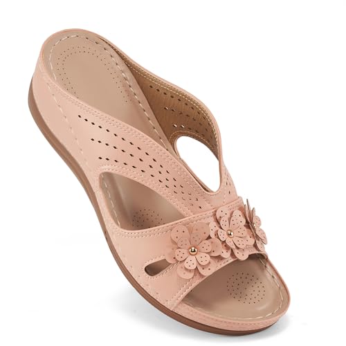 Ecetana Sandals for Women Wedge Shoes Slides Sandals Platform Shoes - Image 1