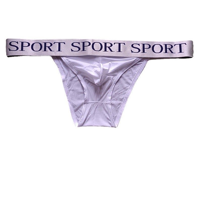 Dropshipping Men'S Triangle Ice Silk Underwear Nylon Thin Breathable High-Cut Underwear U-Convex Export - Image 5