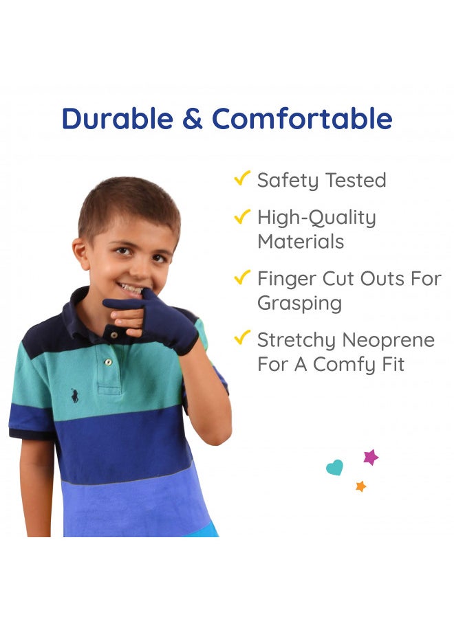 Fun and Function - Fun and Function - Chewy Gloves - Kids Compression Gloves to Help Stop Thumb Sucking and Finger Biting - Sensory Chew Thumb Guard - Fits Most Children 8-12 - Includes 2 Gloves - Image 1