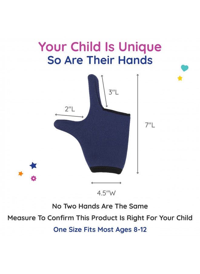 Fun and Function - Fun and Function - Chewy Gloves - Kids Compression Gloves to Help Stop Thumb Sucking and Finger Biting - Sensory Chew Thumb Guard - Fits Most Children 8-12 - Includes 2 Gloves - Image 1