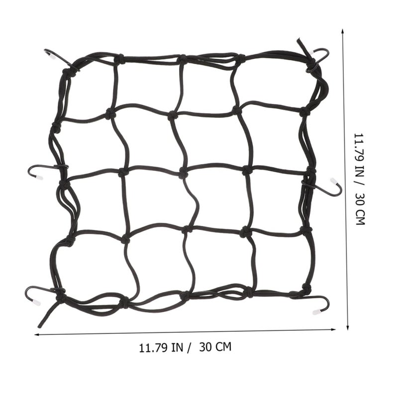 2Pcs Elastic Cargo Net with Hooks for Motorcycle Helmet and Gear Secure Storage Easy Installation - Image 3
