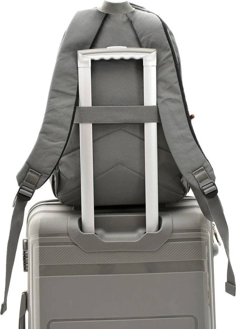 Sanmorris Unisex Waterproof Fabric Laptop Compartment Dark Grey Color Large Size School Travel Backpack