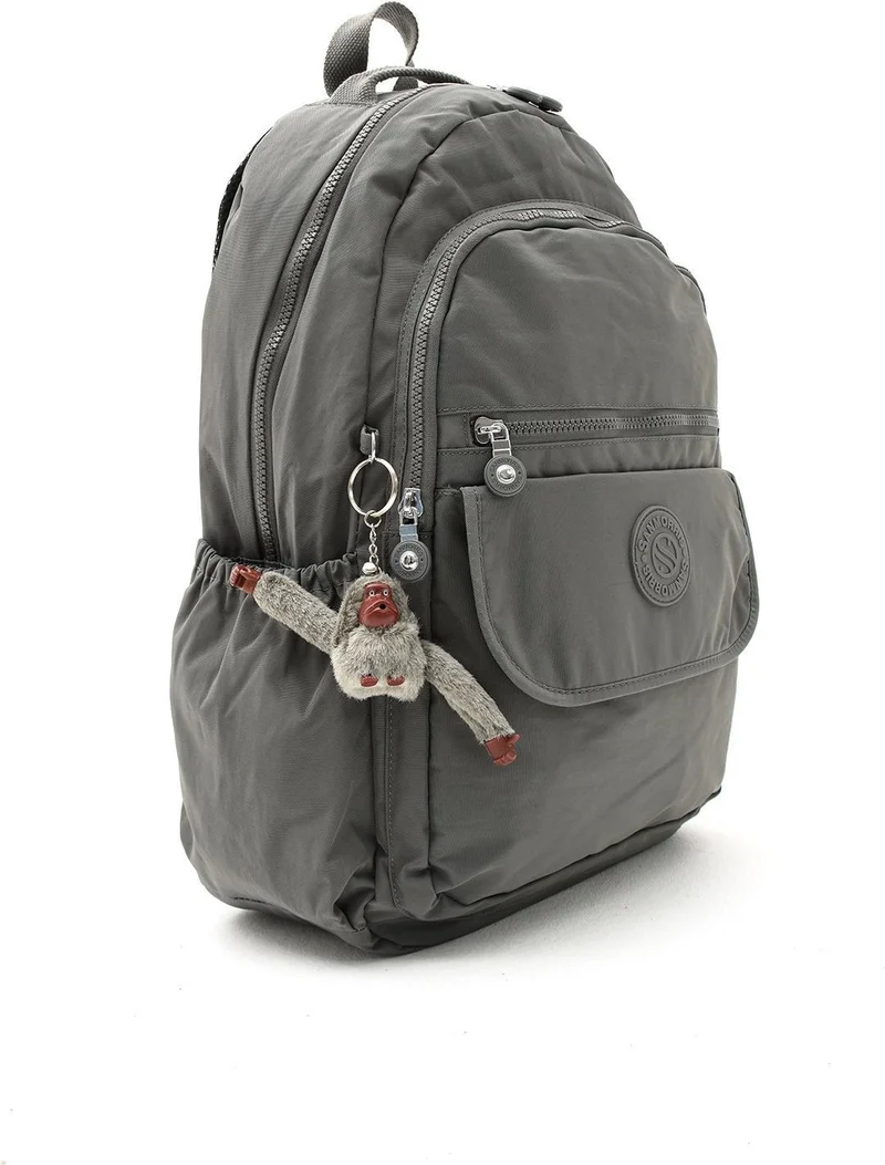 Sanmorris Unisex Waterproof Fabric Laptop Compartment Dark Grey Color Large Size School Travel Backpack