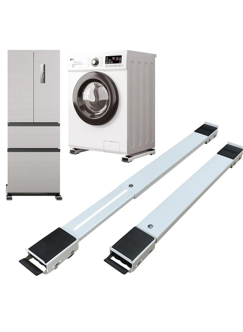 Oasisgalore Furniture Appliances Rollers, Extendable Mover Tools with 24 Roller & Brake Equipment for Heavy Washing Dryer Machine Refrigerator - Image 1
