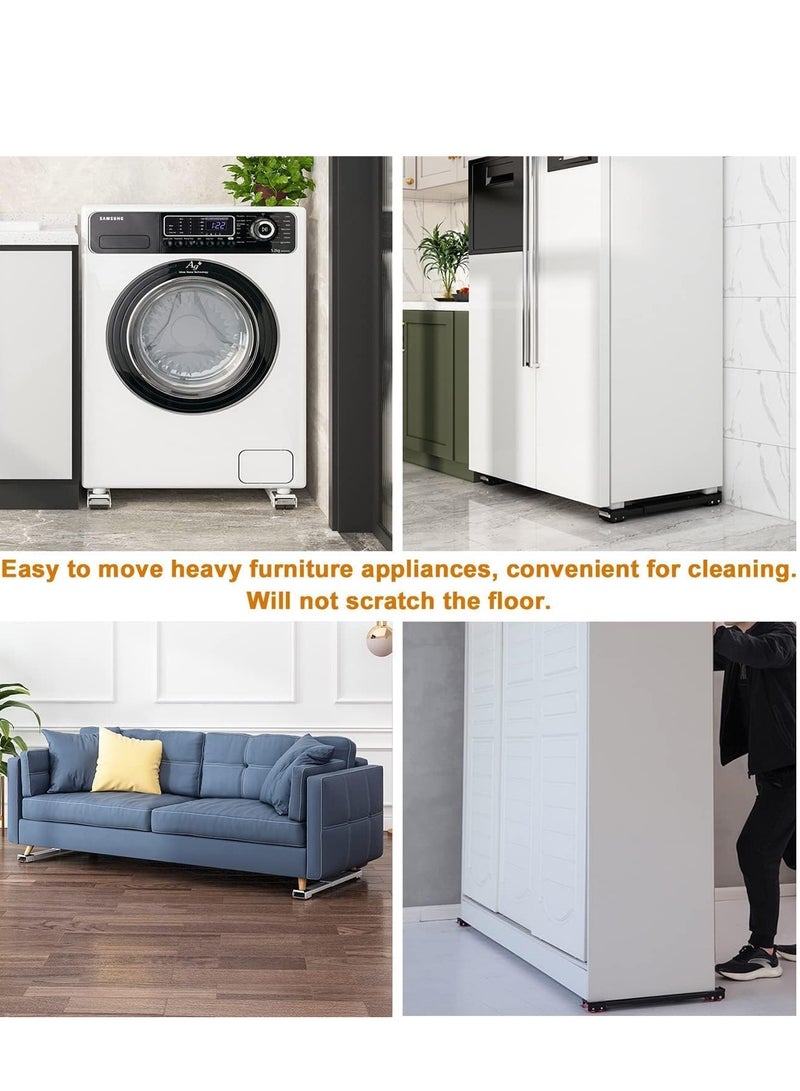 Oasisgalore Furniture Appliances Rollers, Extendable Mover Tools with 24 Roller & Brake Equipment for Heavy Washing Dryer Machine Refrigerator - Image 5