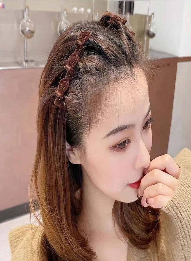 Sisadodo Braided Hair Clips for Women and Girls - Black, Red, Brown Duck Billed Hair Accessories - 6PCS Nonslip Barrettes for Thick and Thin Hair - Image 3