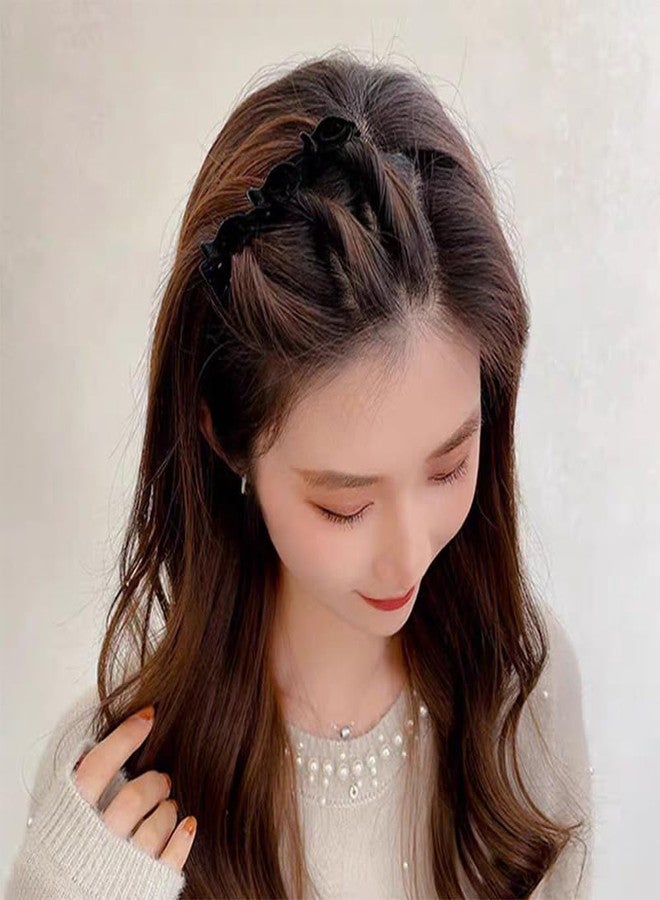 Sisadodo Braided Hair Clips for Women and Girls - Black, Red, Brown Duck Billed Hair Accessories - 6PCS Nonslip Barrettes for Thick and Thin Hair - Image 4