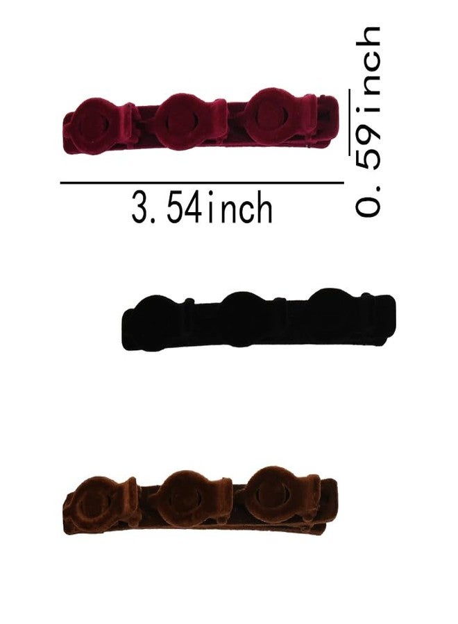 Sisadodo Braided Hair Clips for Women and Girls - Black, Red, Brown Duck Billed Hair Accessories - 6PCS Nonslip Barrettes for Thick and Thin Hair - Image 2