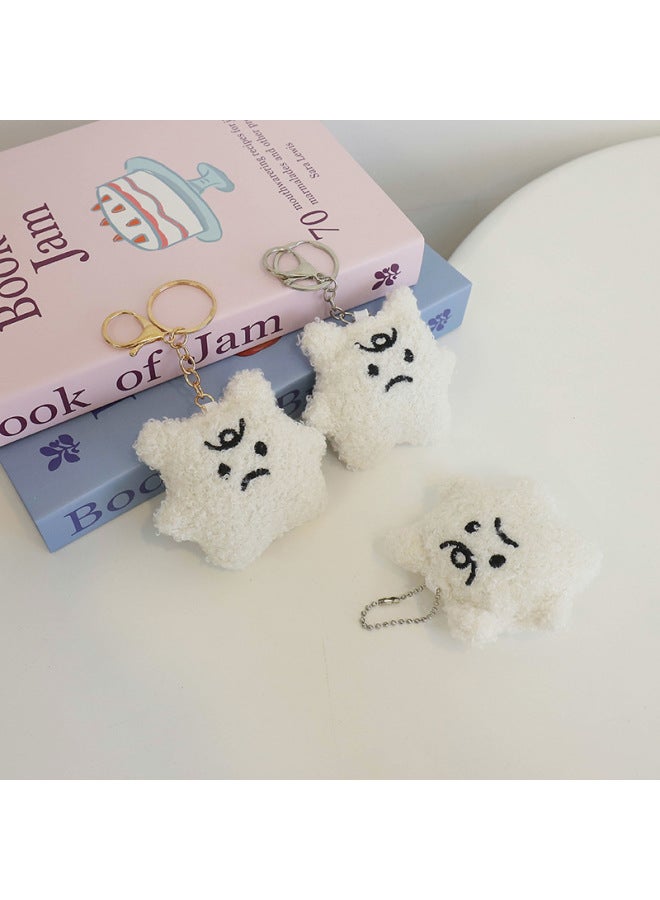 Anger Cloud Small Pendant Plush Batch Creative Bag Keychain Doll Cute Doll Hanging Small Gift-Color:Pearl Style-Height:9cm  - Image 3