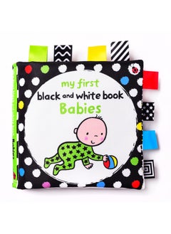 Generic LakaRose Baby Black And White Label Cloth Book Newborn Baby Early Education Visual Stimulation-Color:Cute Baby  - Image 1