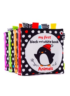 Generic LakaRose Baby Black And White Label Cloth Book Newborn Baby Early Education Visual Stimulation-Color:Cute Baby  - Image 4