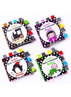 Generic LakaRose Baby Black And White Label Cloth Book Newborn Baby Early Education Visual Stimulation-Color:Cute Baby  - Image 3
