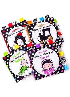 Generic LakaRose Baby Black And White Label Cloth Book Newborn Baby Early Education Visual Stimulation-Color:Cute Baby  - Image 2
