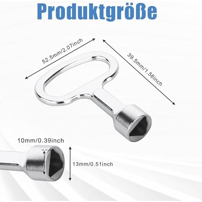 PACK OF 6 TRIANGULAR KEYS, 3-SIDED KEY, 10 MM BLEED KEY, TRIANGULAR KEY WHEELIE BIN FOR RADIATOR, WHEELIE BIN, ELECTRIC BOX, WATER ELECTRICITY METER, BOX, TAP KEY, ELEVATOR KEY - Image 3