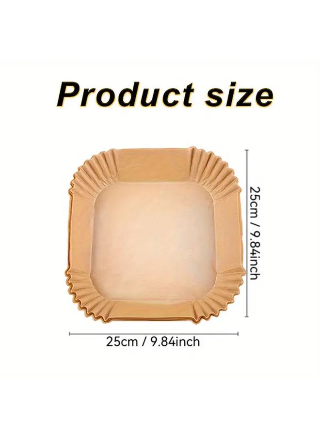 50 Pcs Air Fryer Liners Square Non Stick Parchment Paper Sheets For 2 8QT Oil Proof Easy Clean - Image 4