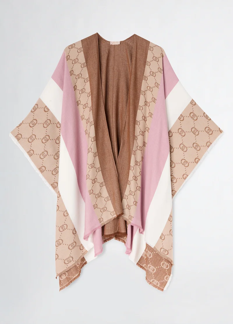 ليو جو Poncho With Monogram Logo