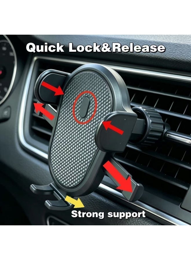 YZMA GLOBAL Car Phone Mount with Strong Steel Hook, Universal Cell Phone Holder, Compatible with iPhone, Android and All Smartphones, Black - Image 5