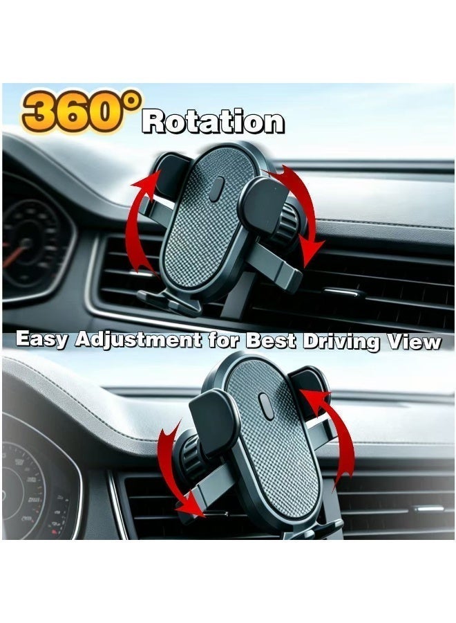 YZMA GLOBAL Car Phone Mount with Strong Steel Hook, Universal Cell Phone Holder, Compatible with iPhone, Android and All Smartphones, Black - Image 4