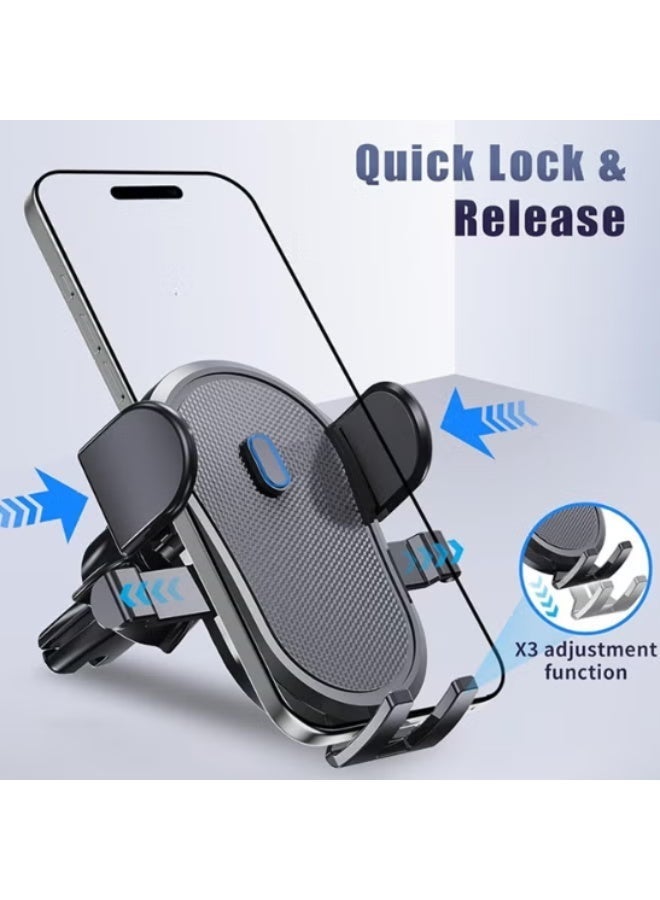 YZMA GLOBAL Car Phone Mount with Strong Steel Hook, Universal Cell Phone Holder, Compatible with iPhone, Android and All Smartphones, Black - Image 2
