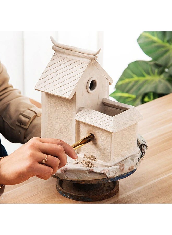 TEAMWILL 5Pcs Brass Clay Hole Cutter Pottery Ceramic Punch Tools Slotting Sculpting Set - Image 4