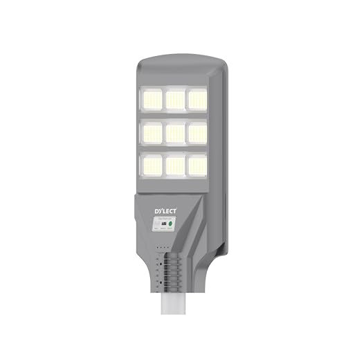 Dylect® Luxe Solar Street Light –300W with 110° Wide Beam Angle for Garden, Home, Parking & Pathway | 12Hr Runtime with Microwave Motion Sensor & Remote Control| 6000K Cool White, PC Built (w/o Rod) - Image 1