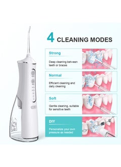 Portable Dental Water Flosser for Teeth Cleaning, Oral Irrigator with 4 Modes, 5 Scalable Jet Nozzles, IPX7 Water Resistance, 300ML Capacity - pzsku/ZF03150DACD1FA7FBAE44Z/45/_/1723179174/dc8b364e-d28b-4659-929d-997b93e1f30b