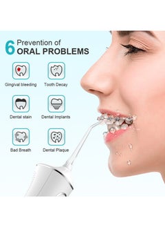 Portable Dental Water Flosser for Teeth Cleaning, Oral Irrigator with 4 Modes, 5 Scalable Jet Nozzles, IPX7 Water Resistance, 300ML Capacity - pzsku/ZF03150DACD1FA7FBAE44Z/45/_/1723179201/ebe28a26-0bb4-4cfa-bf75-a9abe06368f2