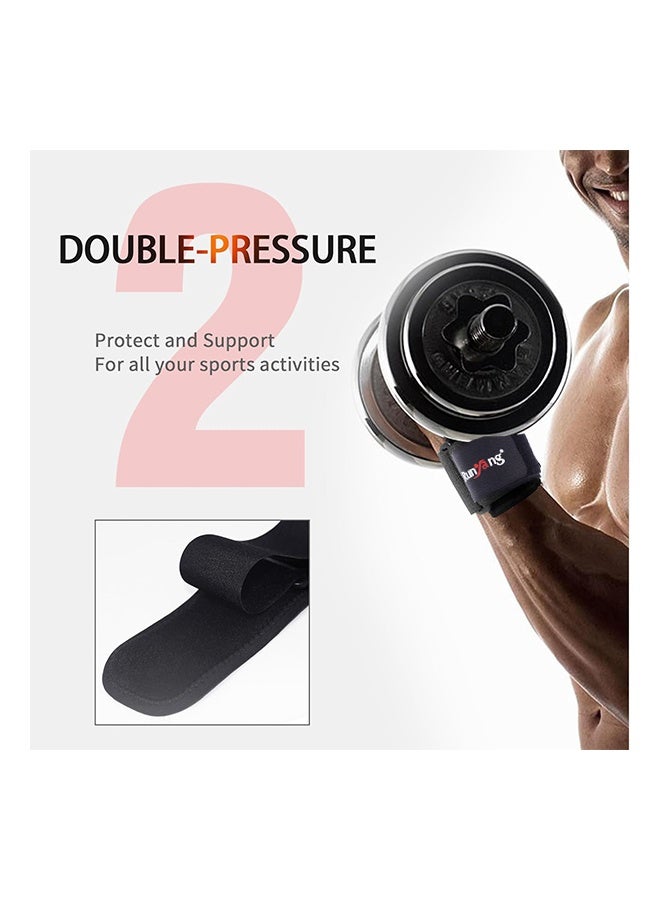 Runyang 2 PCS Wrist Compression Strap, Wrist Brace Wrist Wraps for Fitness, Weight Lifting, Tendonitis, Carpal Tunnel Arthritis, Pain Relief, Great Support for Men Women, Adjustable - Image 3