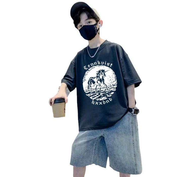 Boys' T-Shirt Short-Sleeved Pure Cotton 2026 Style Trendy And Handsome Children'S Streetwear Summer Clothing - Image 5