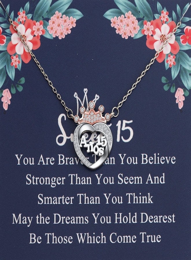 FEELMEM 15 Year Old Gift 15 Anos Quinceanera Necklace Sweet 15 Jewelry Quinceanera Gift 15th Birthday Gift (15 Anos Necklace) - Image 1
