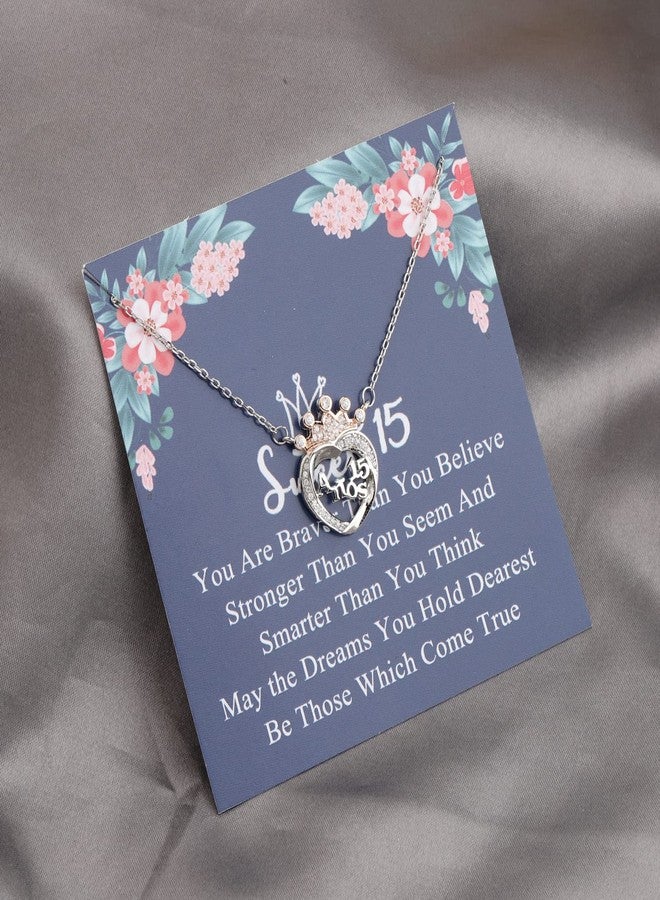 FEELMEM 15 Year Old Gift 15 Anos Quinceanera Necklace Sweet 15 Jewelry Quinceanera Gift 15th Birthday Gift (15 Anos Necklace) - Image 5