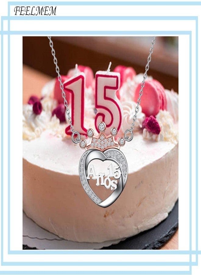 FEELMEM 15 Year Old Gift 15 Anos Quinceanera Necklace Sweet 15 Jewelry Quinceanera Gift 15th Birthday Gift (15 Anos Necklace) - Image 4