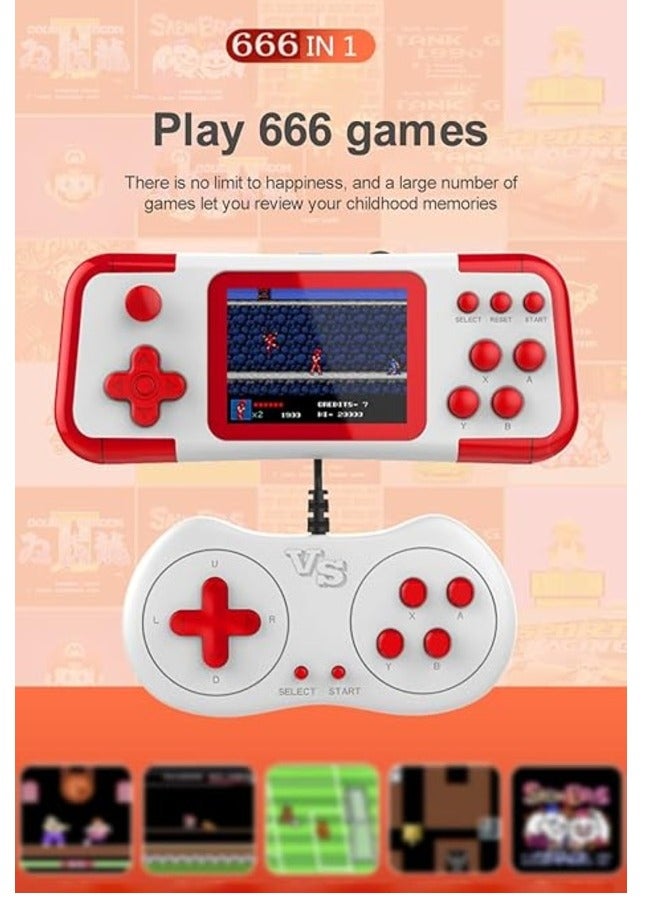 Handheld Game Console, Retro Game Console Built-in 666 Games, 3.0" FT HD Color Screen, AV Output, Dual 3D Joysticks, Handheld Emulator Game Console - Image 4