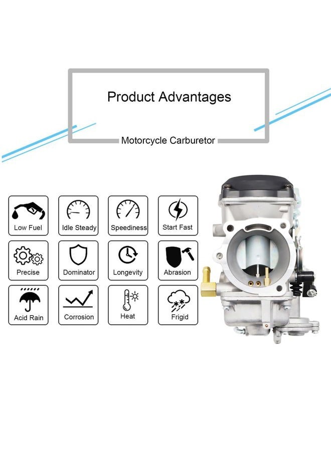 Czsmbt Carburetor Replacement for Dyna Electra Glide Fatboy Softail Sportster 1200 XLH1200 Sportster 883 XL883 XLH883 27490-04 CV40 CV 40mm Tuned Performance with new spark plug - Image 5