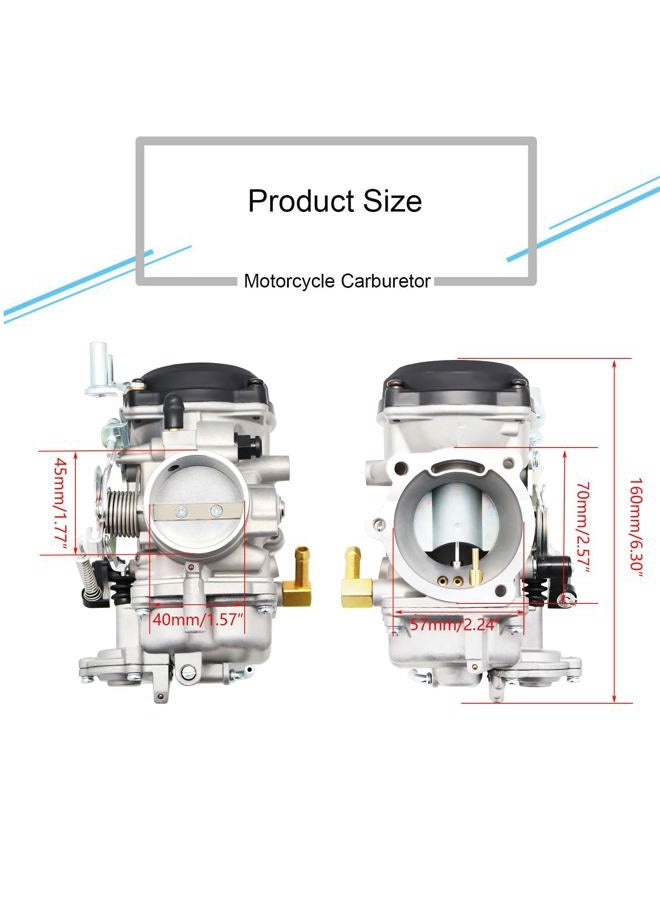 Czsmbt Carburetor Replacement for Dyna Electra Glide Fatboy Softail Sportster 1200 XLH1200 Sportster 883 XL883 XLH883 27490-04 CV40 CV 40mm Tuned Performance with new spark plug - Image 3