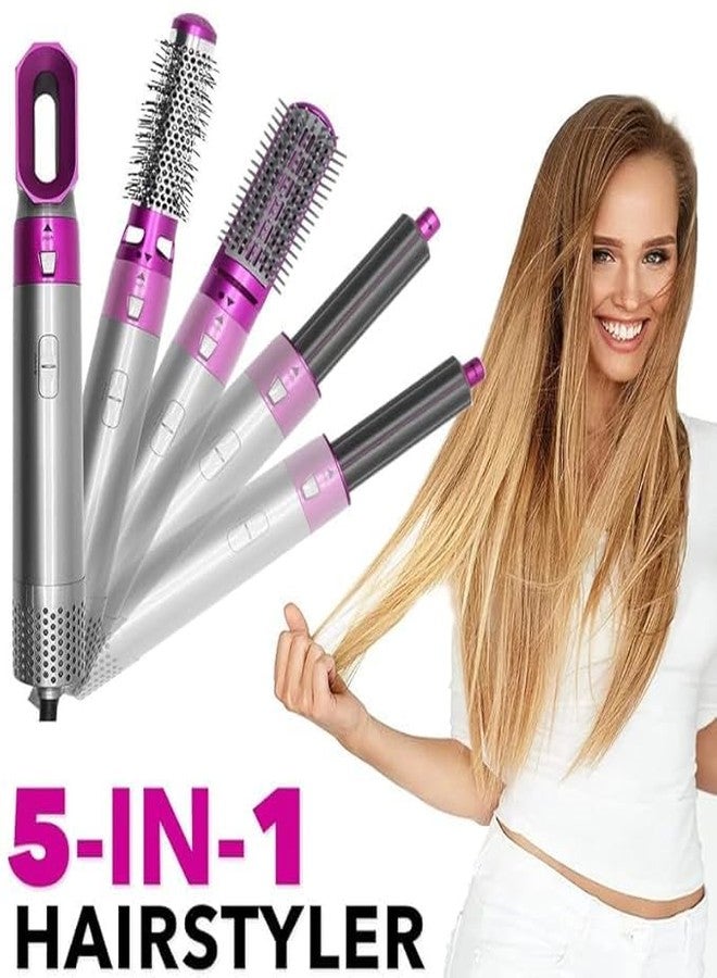 Drumstone 𝟏𝟓 𝐘𝐞𝐚𝐫𝐬 𝐖𝐚𝐫𝐫𝐚𝐧𝐭𝐲 5 in 1 Pro Hair Styler, Hot Air Brush, Negative Ion Comb for Straightening,Curling Appliances with 5 Interchangeable Brushes Best Styler for Women - Image 2