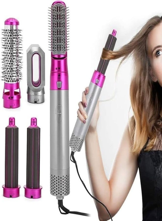Drumstone 𝟏𝟓 𝐘𝐞𝐚𝐫𝐬 𝐖𝐚𝐫𝐫𝐚𝐧𝐭𝐲 5 in 1 Pro Hair Styler, Hot Air Brush, Negative Ion Comb for Straightening,Curling Appliances with 5 Interchangeable Brushes Best Styler for Women - Image 1