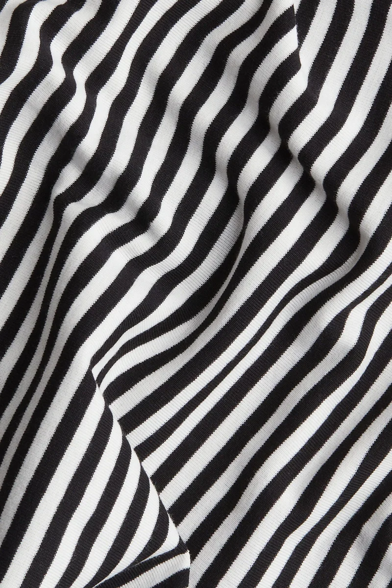 H&M Decorative-Placket Ribbed Top