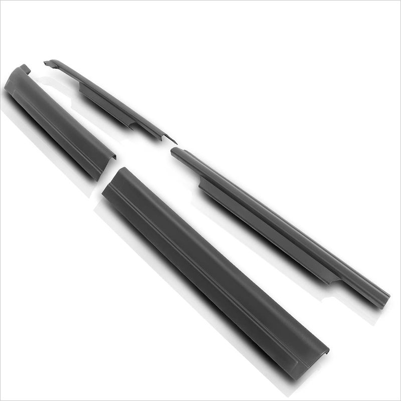 PM Performotor Rocker Panel Sill Plate Cover 4-Piece Set Compatible with 01-07 Chevy Silverado Crew Cab Pickup,Black Matte Bump Textured - Image 2