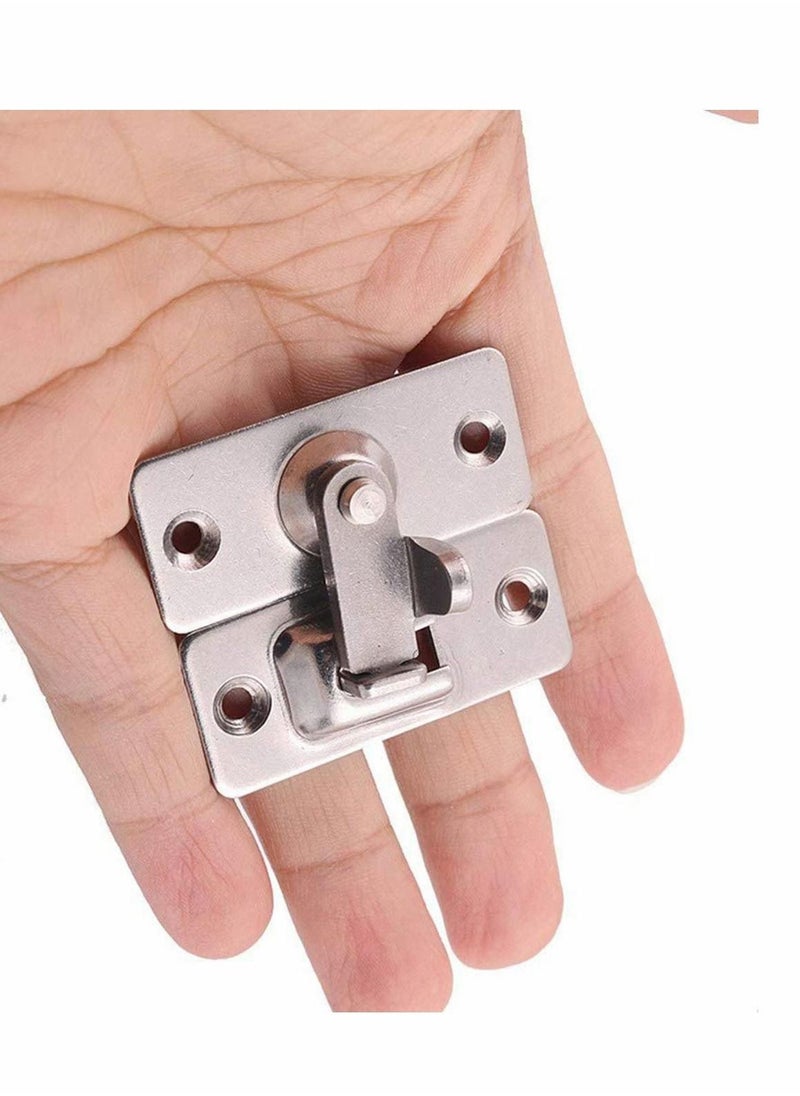 Y&D 90 Degree Heavy Duty Stainless Steel Bar Gate Latches Safety Door Lock Lever Bolts for Doors Security Clasp Hasp Latch, Extra Thick Bolt  - Image 4