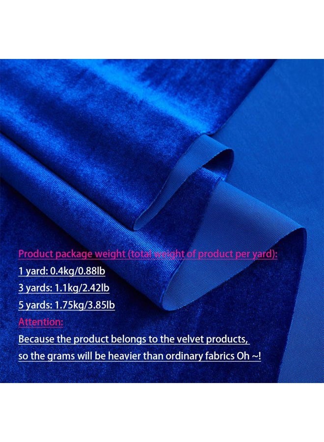 MaiMaiSuan Royal Blue Velvet Fabric by The Yard,1 Yard 60" Wide Soft Stretchy Velvet Cloth for Upholstery Sofa Chair Cover,DIY Sewing,Costume,Craft,Curtain - Image 3