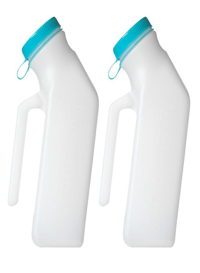 MedVance 1000ml Premium Portable Urinal for Men, Spill Proof Mens Urinal Bottle for Seniors, Urine Bottles for Men, Travel & Car Urinals, Bedside & Nighttime Use, Truck Driver Essentials, (2 Pack) - Image 1