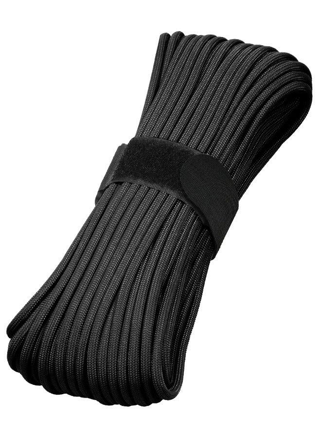 31 م حبل حبل حبل باراكورد بقطر 4 مم قطره 4 مم مظلة خيمة تخييم أو منزلية أسود - Image 1