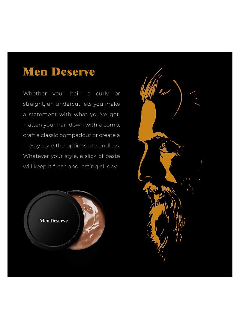 MEN DESERVE - Men Deserve Hair Styling Cream 100g Provides Strong Hold And Nourishment Paraben Sulphate Free Non Greasy Hair Cream For Men With Coconut Oil Keratin Hair Cream For Dry And Frizzy Hair - Image 1