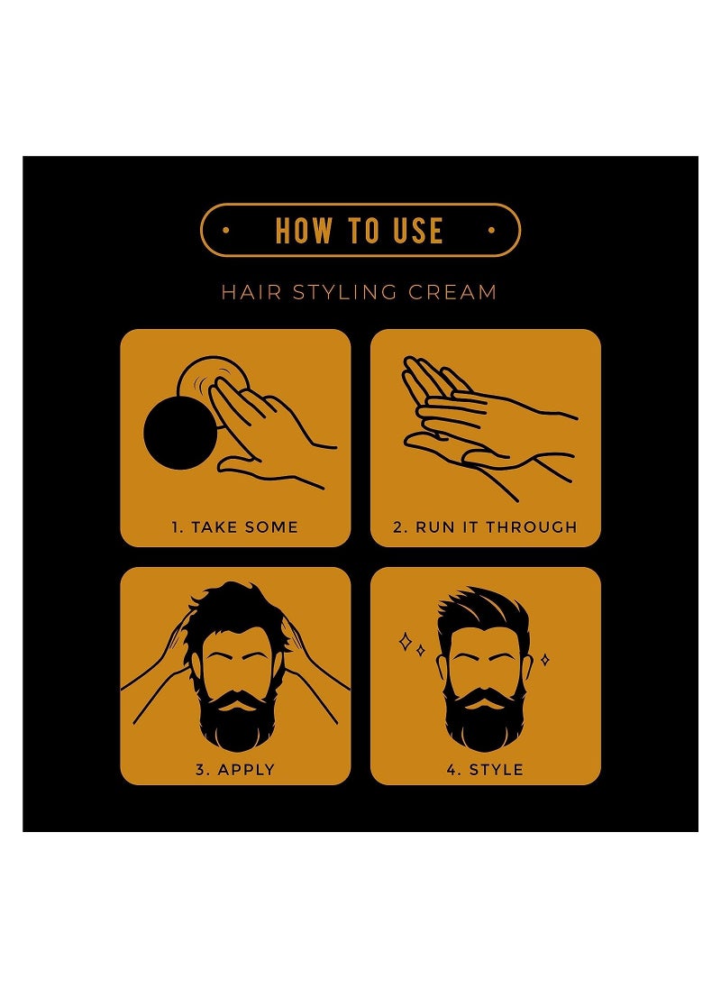 MEN DESERVE - Men Deserve Hair Styling Cream 100g Provides Strong Hold And Nourishment Paraben Sulphate Free Non Greasy Hair Cream For Men With Coconut Oil Keratin Hair Cream For Dry And Frizzy Hair - Image 1