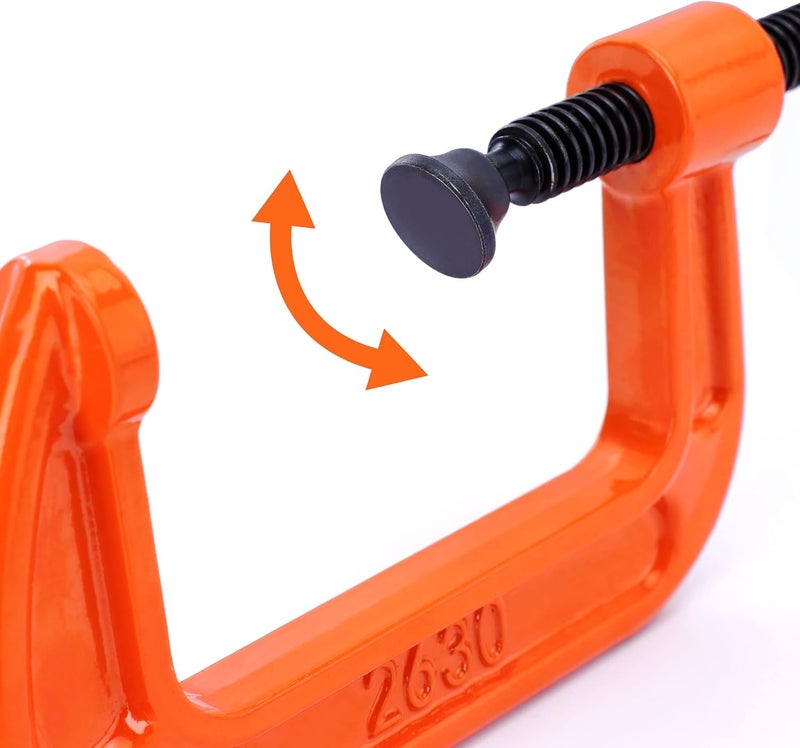Pony Malleable Iron C-Clamp Set, 3-Piece, (1", 2", 3") - Image 4